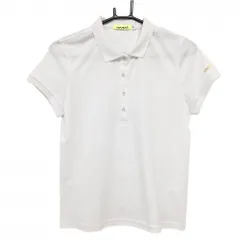 ★値下げ★【美品】ビバハート 半袖ポロシャツ 白 袖ロゴ レディース 40(M) ゴルフウェア VIVA HEART