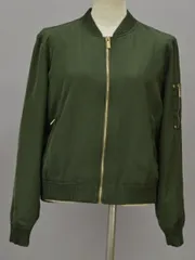 マイケルコース MICHAEL KORS ジップアップ ブルゾン/ジャケット Sサイズ オリーブグリーン レディース F-L6134のサムネイル
