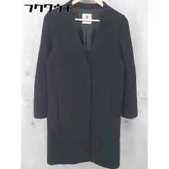 ■ nano universe ナノ ユニバース ウール混 長袖 コート サイズ36 ブラック レディース 【1104150006536】のサムネイル