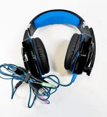【HY】【美品】ArkarTech G2000 ゲーミングヘッドセット 有線 3.5mm接続 50mmドライバー ブームマイク 音量調整 LEDライト PC PS4 対応[送料無料(一部地域を除く)]HY002