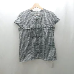 ◇ ⊂ ◎ ●未使用● any SiS エニィスィス ギンガムチェック カットソー サイズ2 ブラック ホワイト レディース E  【1503050018319】