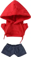 AXLUCE ぬい服-ぬいぐるみ-服-10cm パーカー-デニムパンツ-人形(レッド,  10cm)