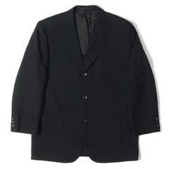 COMME des GARCONS コムデギャルソン ジャケット ウール ツイード 3B テーラードジャケット パワーショルダー ボックス HOMME 田中オム アーカイブ 01SS ダークネイビー 紺 M 日本製 ブランド アウター ブレザー