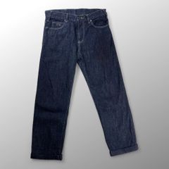 EMPORIO ARMANI エンポリオ アルマーニ / エンブレム デニムパンツ 裾ダブル SIZE：W30