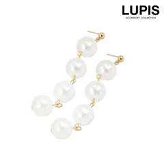 ピアス パール 大ぶり 揺れる 4連 ロング 結婚式 お目立ち ドレスアップ かわいい ルピス v0169