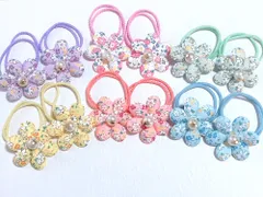 ハンドメイド ヘアゴム キッズヘアゴム 12個セット