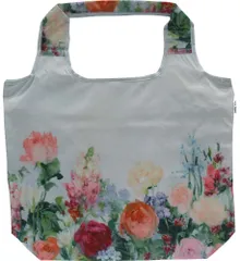 クーラーエコバッグ ジュリア プリントン「カッティングガーデン」 ゆうパケット マイバッグ 折り畳み コンパクト 花柄 かわいい ショッピングバッグ 保冷バッグ Lサイズ