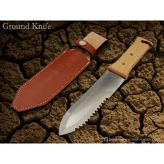 【新品・7営業日以内発送】みきかじや村 TS156 GroundKnife 本革ケース入り【沖縄離島販売不可】