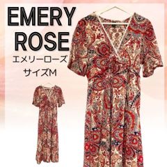 【美品】穴口恵子着用 イベント・撮影・パーティ等着用品　ロングワンピース　EMERY ROSE　エメリーローズ  高波動ペイズリー柄