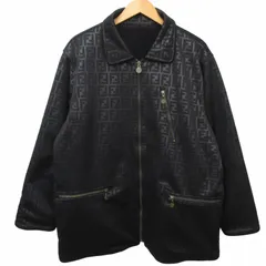 フェンディ FENDI JEANS 希少 美品 90s ヴィンテージ ズッカ柄 リバーシブルジャケット ブルゾン フリース FF柄 黒 ブラック 009446-G416J1311 0305のサムネイル