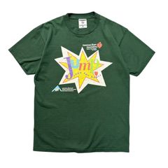 【M】90s USA製 Tシャツ Jump rope for heart カラフル ポップ 企業 チャリティイベント グリーン 古着