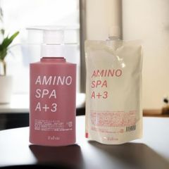 本体・詰め替えセット シャンプー アミノスパA＋3 シャンプー FA 300ml レフィル 600ml 詰め替え フルボ酸 ミネラル アミノ酸 酵素 フムスエキス 栄養 頭皮 フケ 乾燥 髪質 泡パック 地肌 健康 キメ 浸透 ハリ フルビオジャパンスライブ
