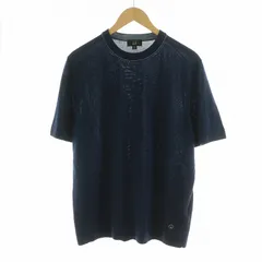 ダンヒル dunhill ネイビー Tシャツ カットソー ホールマーク メンズ オーバープリント ショートスリーブ Tシャツ | dunhill