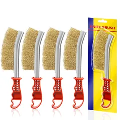 Style:5本セット Yeantdac 5本セット ワイヤーブラシ 真鍮とスチール 真鍮ブラシ サビ取り 長い チャンネルブラシ ステンレス 錆落とし ブラシ 自転車 雑草ブラシ 草取り道具 塗装剥が 研磨作業 錆落とし塗装剥が