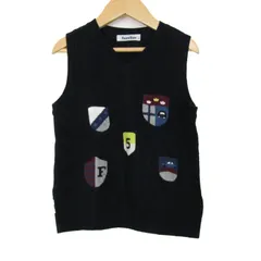 ファミリア ベスト ジャケット アウター コットンニット キッズ 男の子用 110サイズ ネイビー Familiar 【中古】