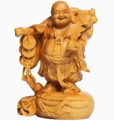 特大高級骨董品　超特大面　布袋様　木彫 特大高級骨董品 超特大面 布袋様 木彫 Amazon.co.jp: 布袋様置物