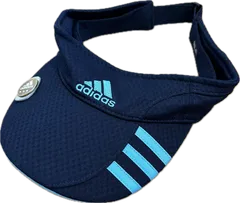 z1327 【美品】adidasアディダス　サンバイザーゴルフ　ネイビー　ユニセックス　フリーサイズ