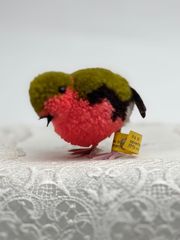 送料無料★シュタイフ★Woolen Bird 8㎝ オールID's完品★ぽんぽんバード(ウグイス色)/小鳥★ビンテージ★Steiff