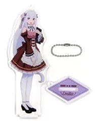 【中古】キーホルダー・マスコット(キャラクター) エミリア(メイドver.) スタンド付きビッグアクリルキーホルダー 「セガコラボカフェ Re：ゼロから始める異世界生活 第1弾」