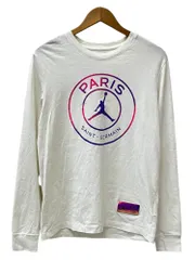 NIKE(ナイキ) JORDAN PARIS ジョーダン パリ サンジェルマン ロゴプリント ロングTシャツ 長袖 ロンT Tシャツ CZ0794-100 M ホワイト メンズ/006