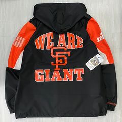 USA限定 Mitchell&Ness MLB サンフランシスコ ジャイアンツ Team Origins ハーフZIP アノラック