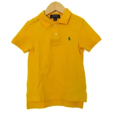 ポロラルフローレン ポロシャツ トップス 半袖 コットン キッズ 男の子用 3/3T 100/56サイズ 黄×緑 POLO RALPH LAUREN 【中古】