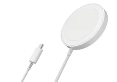 センチュリー マグネット式ワイヤレス充電器 iPhone MagSafe対応 iPhone16/15/14/13/12シリーズに対応 15W ホワイト