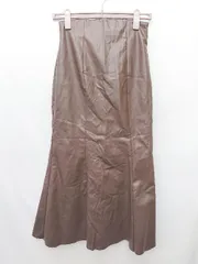 ◇ ⊇ GRL グレイル フェイクレザー ロング マーメイド スカート サイズM ブラウン レディース P  【1409250047183】