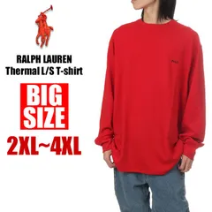 【新品・未使用】【ビッグサイズ】【RL2000RED／赤】ラルフローレン 長袖 Tシャツ メンズ USAモデル POLO RALPH LAUREN サーマル ロンT 大きいサイズ ゆったり アメカジ カジュアル ブランド 2XL 3XL 4XL