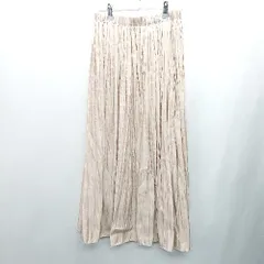 ◇ ITEMS URBAN RESEARCH ロング丈 プリーツ スカート サイズF ベージュ レディース E  【1407020017176】