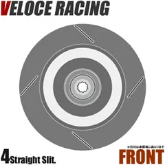 VELOCE RACING ヴェローチェレーシング ブレーキローター S4 パターン 4本スリット(ストレート) フロント左右2枚セット NISSAN フーガ 型式 Y51/KNY51 年式 09/11～ 品番 3210631のサムネイル