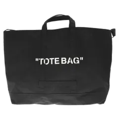 OFF-WHITE (オフホワイト) 2WAY Tote Bag ロゴプリント キャンバス トートバッグ ブラック OMNA003E18074010のサムネイル