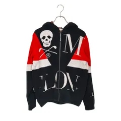 未使用】 マークアンドロナ ゴルフウェア 上下 赤 スカル ハーフジップ