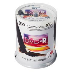 シリコンパワー データ用DVD-R 4.7GB 1-16倍速対応 ホワイトワイドプリンタブル 100枚スピンドル SPDR47PWC100S