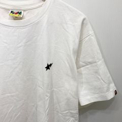 A BATHING APE アベイシングエイプ S/S TEE 半袖Tシャツ XLサイズ ホワイト 胸ワンポイント BAPE