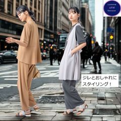 半袖 セットアップ コム アン ファム  525518 40代 50代 レディース ビジネス対応 おでかけ おしゃれ