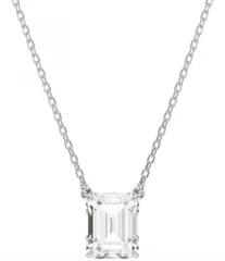 【送料無料】 スワロフスキー レディース ネックレス・チョーカー アクセサリー Stilla Octagon Cut Short Pendant Necklace Silver