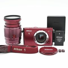 Nikon ニコン ミラーレス一眼 Nikon 1 J3 小型10倍ズームキット1 NIKKOR VR 10-100mm f/4-5.6付属 レッド ミラーレス一眼レフカメラ 【中古】