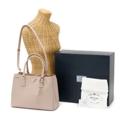 【ABランク】 プラダ PRADA ガレリア サフィアーノ (レザー) トライアングル ロゴ BN1874 ハンドバッグ 手提げかばん 2WAYバッグ 肩掛け レディース ピンクベージュ 中古 mbg27001 ABランク】 プラダ PRADA ガレリア サフィアーノ (レザー