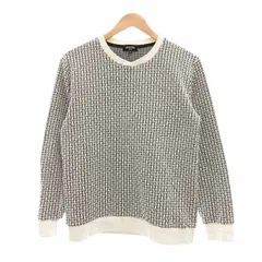 メンズビギ MEN'S BIGI 格子柄フクレジャカードカットソー セーター スウェット 01 ホワイト系 /UOのサムネイル