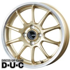 14インチアルミホイール 軽自動車 4本セット INFINITY/インフィニティF10 GL/RP ゴールドリムポリッシュ 14-4.5 安心JAWA認証