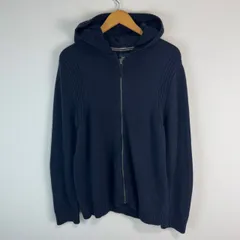 GAP ギャップ ニットパーカー ニット フーディー ジップアップ 無地 シンプル ブラック Lサイズ メンズ 古着 ストリート シティーボーイ