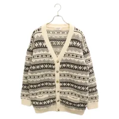 CELINE (セリーヌ) Shetland Oversized Cardigan シェトランドオーバーサイズカーディガン ニットセーター 総柄 アイボリー 2A90Q107Oのサムネイル