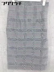 ◇ CONVERSE コンバース バックジップ チェック 膝丈 タイト スカート サイズ2 グレー マルチ レディース 【中古】 【1002801541903】