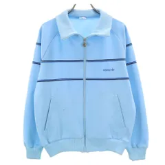 アディダス 70s ヴィンテージ デサント製 西ドイツタグ トレフォイルロゴ トラックジャケット M ライトブルー adidas メンズ