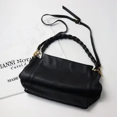 美品 イタリア製 2022SS ジャノニ ノターロ GIANNI NOTARO 2WAYミニバッグ /ブラック ハンドバッグ ショルダーバッグ【2400014137996】