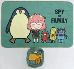 [중고] 안아 베개 커버 시트 블랭킷 아냐 포저 (그린) 파우치 첨부 블랭킷 [SPY×FAMILY×시마무라]