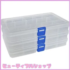 【特価】DUOFIRE アクセサリー収納 小物収納ケースボックス 透明 整理箱 パーツ入れ コレクション ボックス 小物入れ 雑貨入れ 時計ケース【Sサイズ 3個セット】(15グリッド 蓋付き ホワイト)