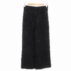 ザラウーマン ZARA WOMAN 美品 フリンジパンツ スラックス ストレート XS 黒 ブラック /AE