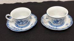 Blue Rose　fine china 　カップ＆ソーサ　ペアセット　国産ヴィンテージ